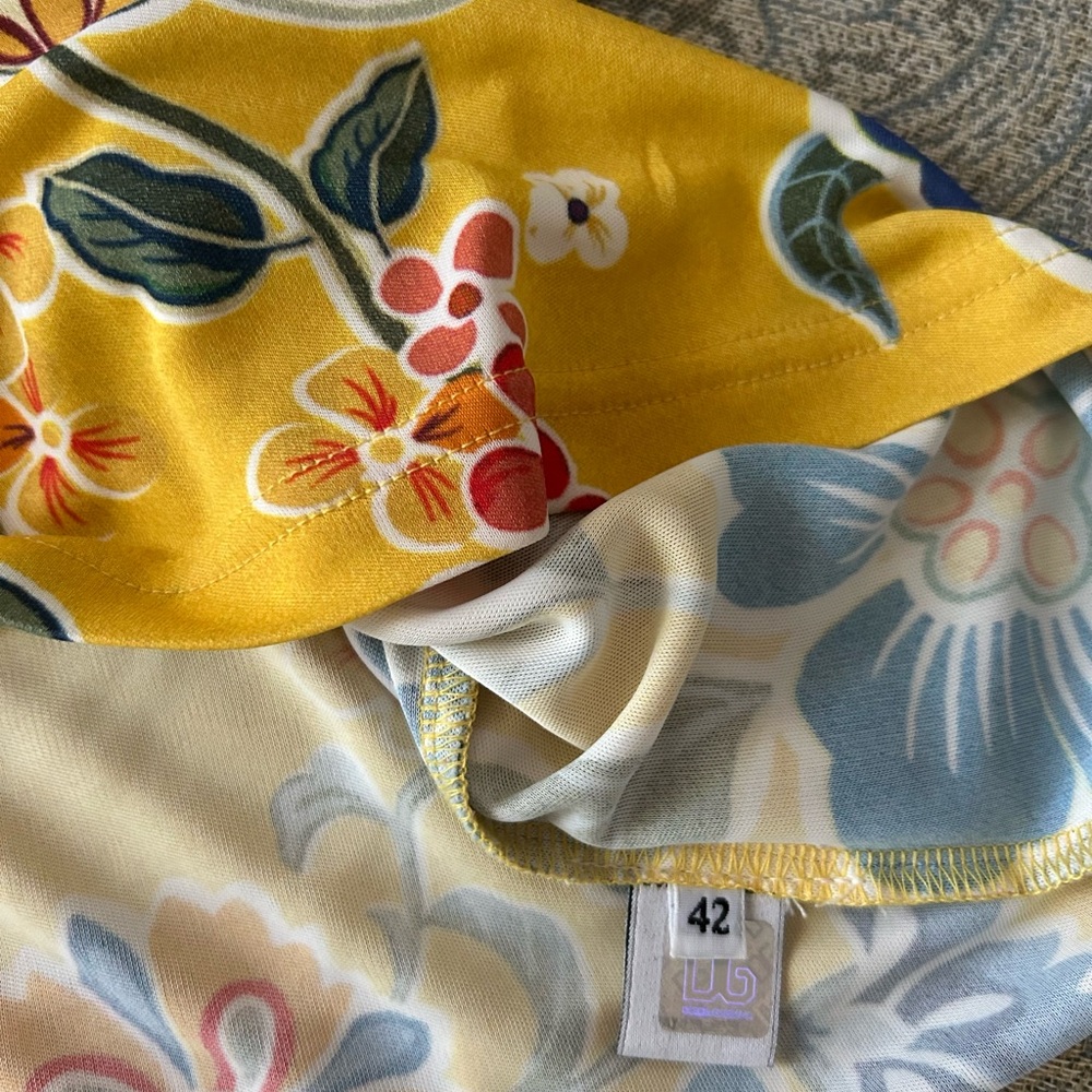 Dolce & Gabbana Floral Asymmetrical Sleeveless Tank Top size 42/6 - Picture 5 of 7